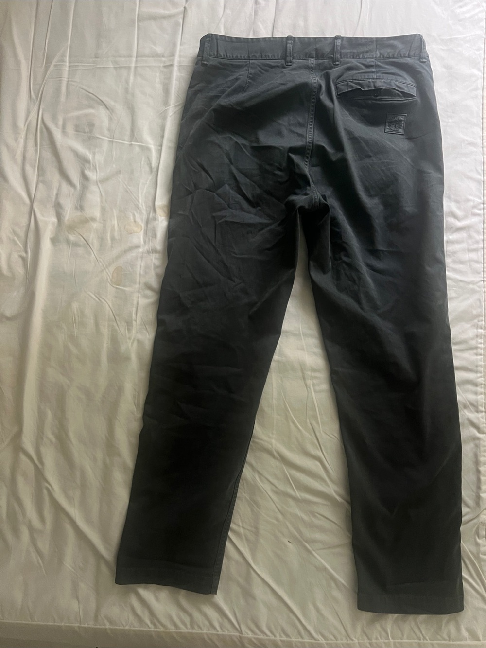 Stone Island Black Chinos with Back Patch